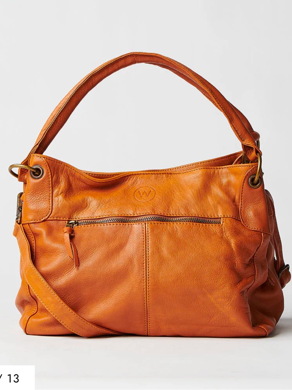 Wanderers Travel Co Toulouse Leather Shoulder Bag in Tan